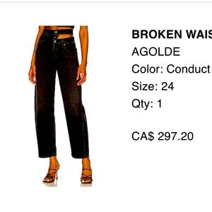 Agolde jeans worn once